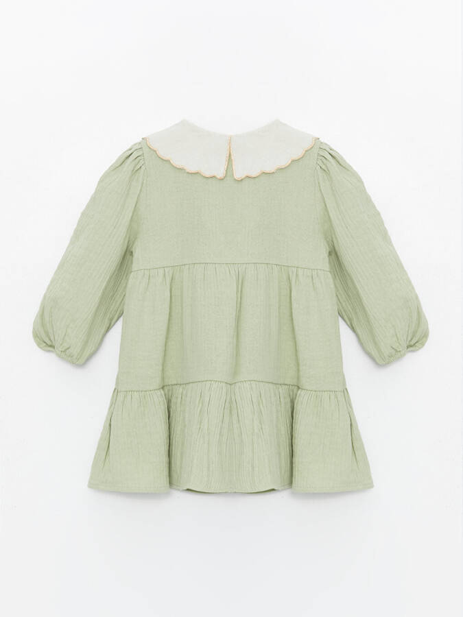 Baby Collar Long Sleeve Girl Baby Dress - 8