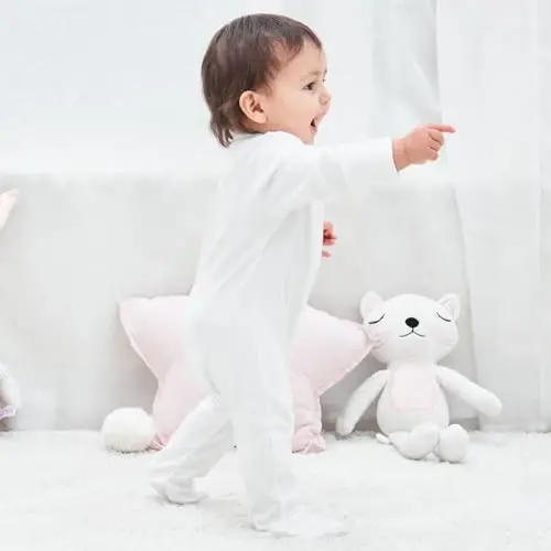 Baby Cotton Pajamas with Mitten Cuffs,2 Way Zipper Sleepers 0-12 Month | 100% Cotton Black Sleep and Play with Mitten Cuffs, 2 Way Zipper for Easy Nighttime Changes, Daily Wear, Baby Shower Gifts - 5