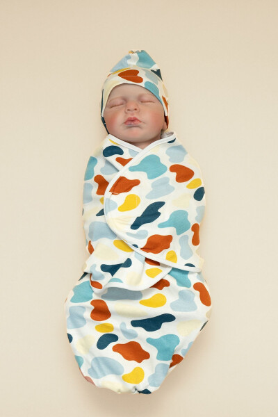 Baby Cotton Snap Swaddle Hat Gift - 13