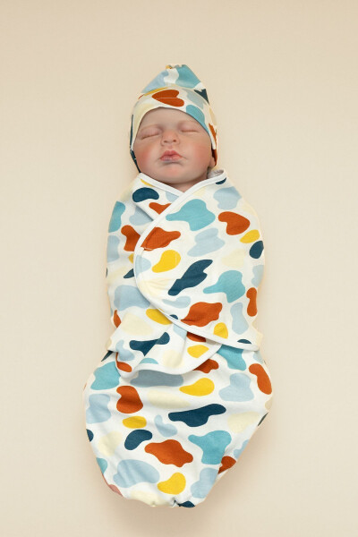 Baby Cotton Snap Swaddle Hat Gift - 5