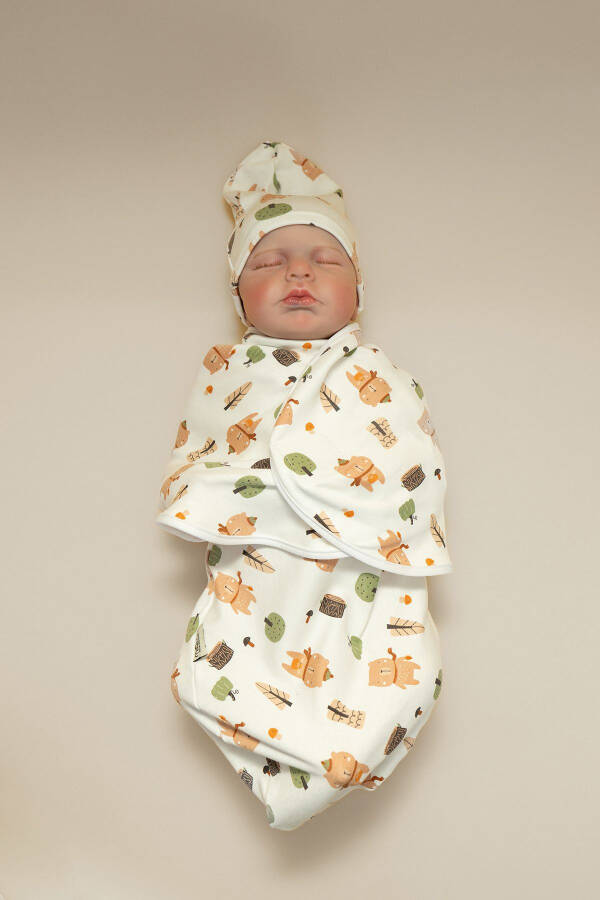 Baby Cotton Snap Swaddle Hat Gift - 1