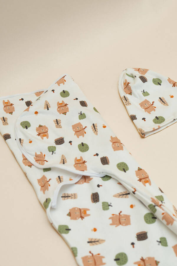 Baby Cotton Snap Swaddle Hat Gift - 2