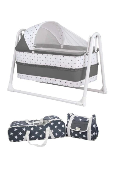 BABY CRIB AND CARRYING SET 3 PCS BASKET CRIB PORTABLE CRIB CARRYING BAG CARE BAG - 1