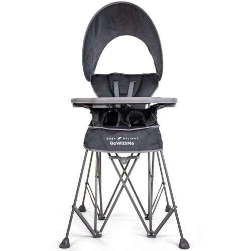 Baby Delight Go with Me Uplift Deluxe Portable High Chair | Sun Canopy | Indoor and Outdoor | Grey - 31