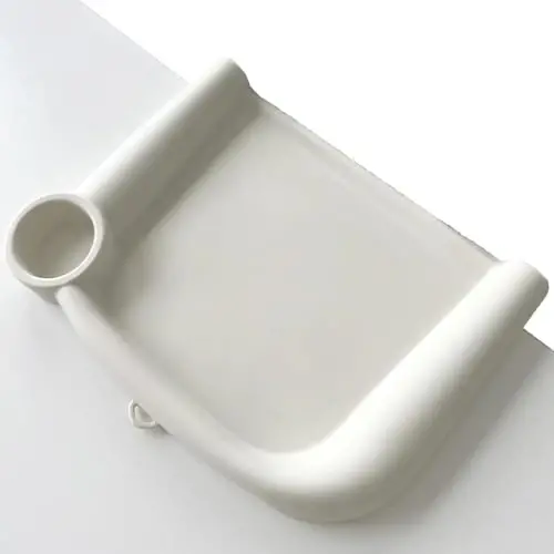 Baby Dining Tray Competible with Inglesina Fast Table Chair Silicone Baby Feeding Tray for Clip-On Fast Table Chair Dishwasher Safe BPA Free Silicone Removable Dining Tray Accessory -White - 4