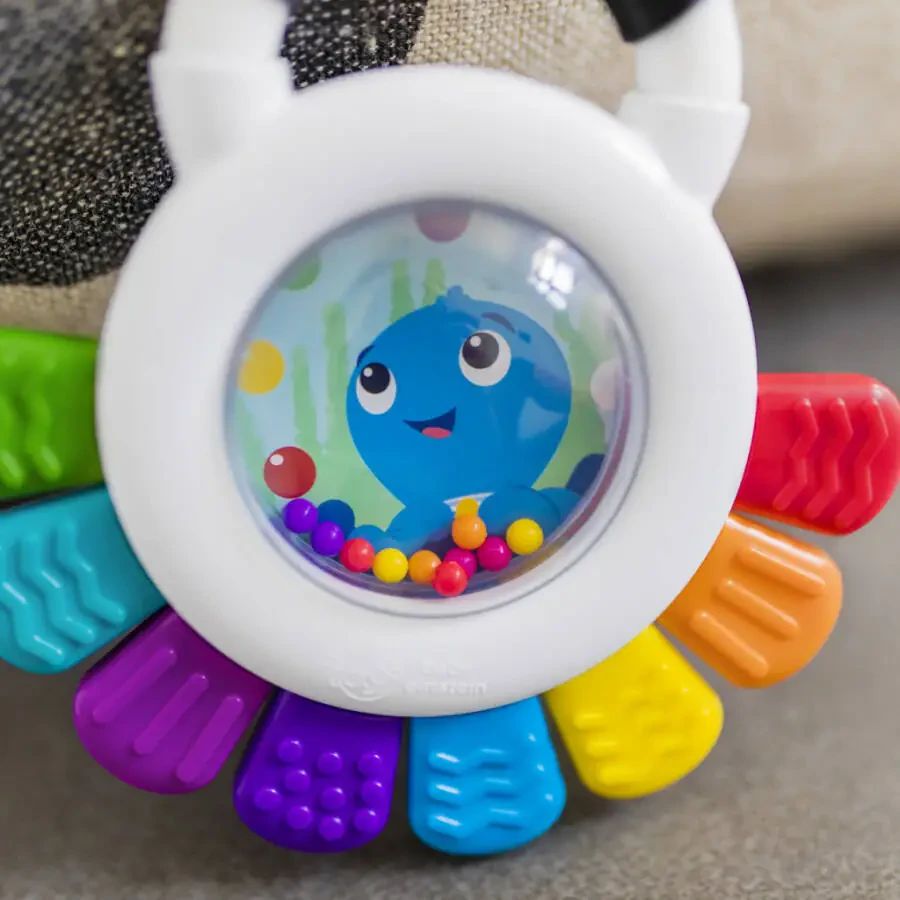 Baby Einstein ajoyib Opus sakkizoyoqli chaqaloqlar uchun sovutadigan o'yinchoq va tishlagich sensorli o'yinchoq, Unisex, 3 oylikdan + - 12