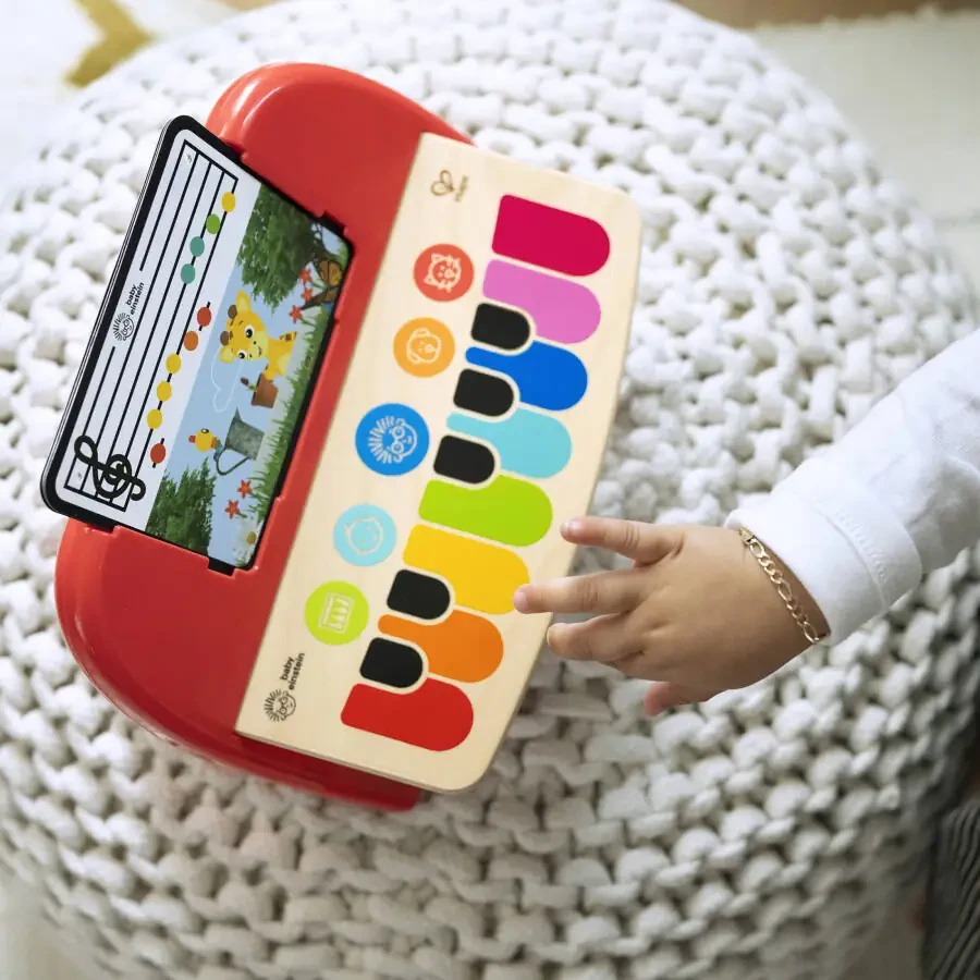 Baby Einstein Cal'ning birinchi kuylari sehrli sensorli yog'och pianino musiqiy chaqaloq o'yinchog'i, 6 oy+ - 4