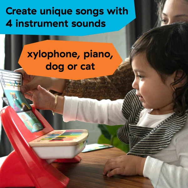 Baby Einstein Cal's First Melodies Magic Touch Wooden Piano Musical Infant Toy, 6 Months+ - 9