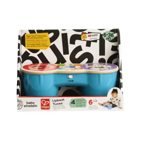 Baby Einstein & Hape Upbeat Tunes Magic Touch Wooden Drums Infant and Toddler Musical Toy, Unisex - BABY EINSTEIN (1)