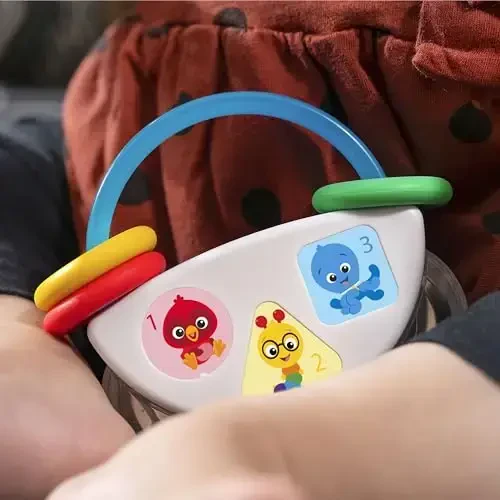 Baby Einstein Tiny Tambourine Musical Toy & Rattle, BPA Free, Take Along, Age 3 Months+ - 6