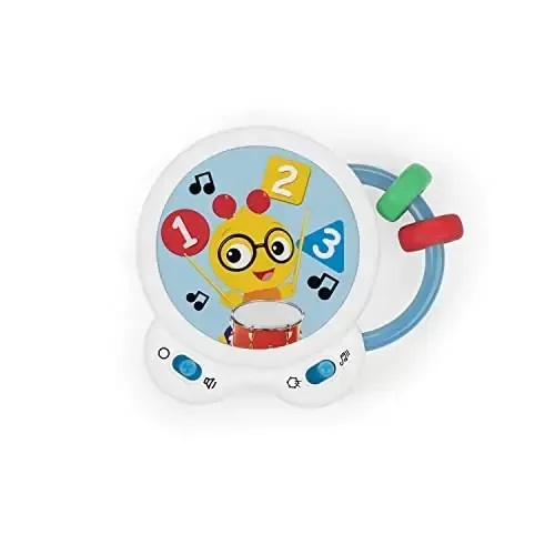 Baby Einstein Tiny Tempo Musical Toy Drum, Ages 3+ Months, Bead Chaser 