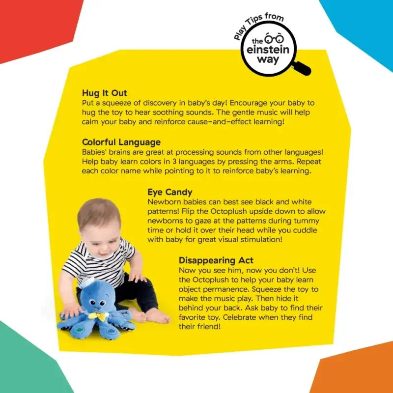Baby Einstein Octoplush Musical Plush Learning Baby Toy for Infants, Unisex - 5