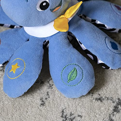 Baby Einstein Octoplush Musiqiy Quchoqlanadigan Peluş Hayvon O'yinchoq, 3 Tilda Rangi O'rganish, Ko'k, 11 - 5