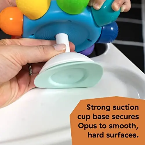 Baby Einstein Ocean Explorers Opus Spin & Sea Suction Toy for Highchair, Lights & Vibrant Colors, Ages 3 Months and up - 3