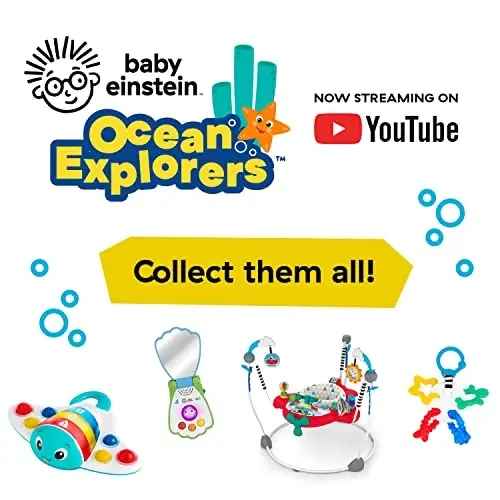 Baby Einstein Ocean Explorers Opus Spin & Sea Suction Toy for Highchair, Lights & Vibrant Colors, Ages 3 Months and up - 6