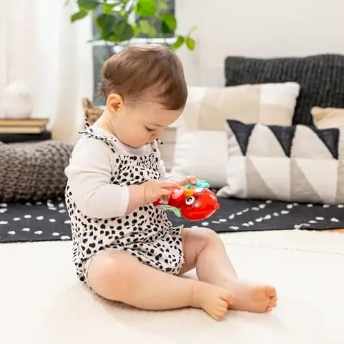 Baby Einstein Roxys Bright Flight Musiqiy chaqaloq o'yinchoq va tishlagich, 10 dan ortiq kuylar bilan haqiqiy qush ovozlarini chiqaradi, Multisensorli, 3 oylik va undan katta yoshdagilar uchun - 4