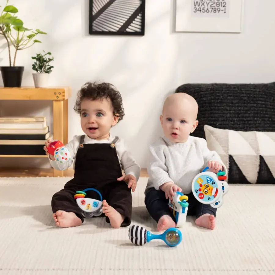 Baby Einstein Tiny Tambourine Musical Toy & Rattle, 3 oydan oshgan bolalar uchun - 9