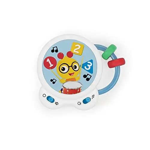 Baby Einstein Tiny Tempo Musical Toy Drum, Ages 3+ Months, Bead Chaser - BABY