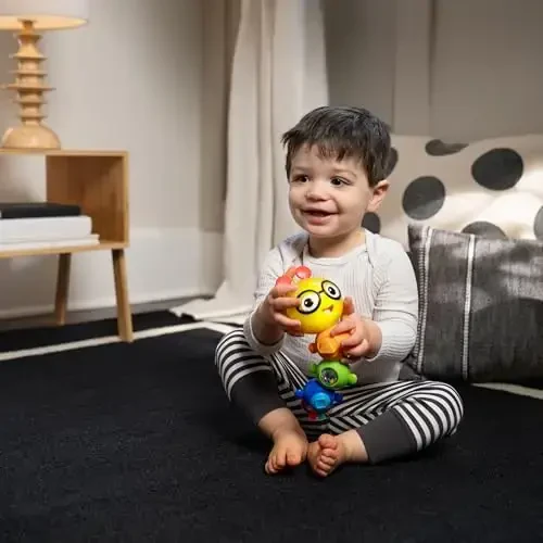 Baby Einstein Twist-a-Pal Cal Sensorli o'yinchoq, musiqa va boncuk ta'qibchisi bilan, 6 oydan katta yoshdagi bolalar uchun - 3