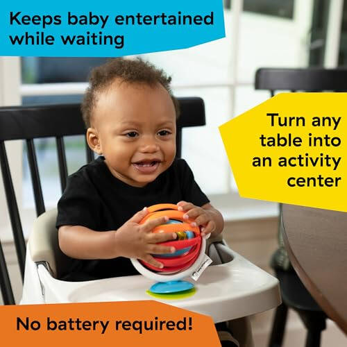 Baby Einstein Yopishqo Aylanuvchi BPAsiz Yuqori Stul Aktivlik O'yinchoqi, 3 oy+ - 2