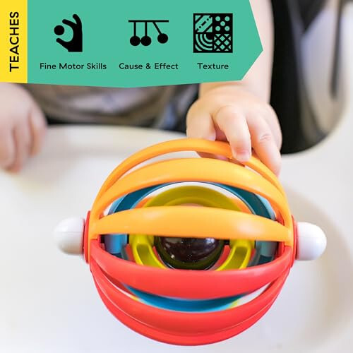 Baby Einstein Yopishqo Aylanuvchi BPAsiz Yuqori Stul Aktivlik O'yinchoqi, 3 oy+ - 3