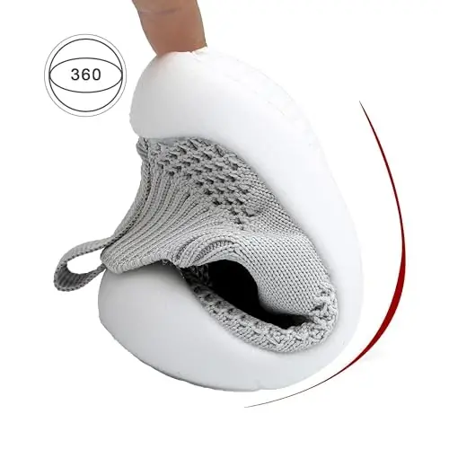 Baby First Walking Shoes Toddler Infant Boys Girls Baby Sneakers Breathable Non-Slip Indoor Floor Baby Sock Slipper with Soft Sole Cotton Mesh - 6