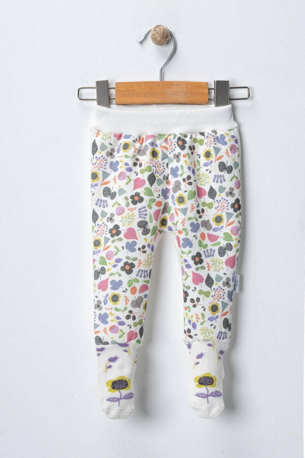 Baby Floral Digital Footless Pants - 1