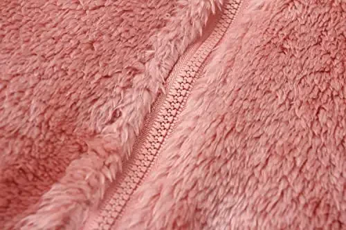 Baby Fluffy Jumpsuit Hooded Fleece Rompers Uzun Yengli Fermuarlı Kombinezon - 5