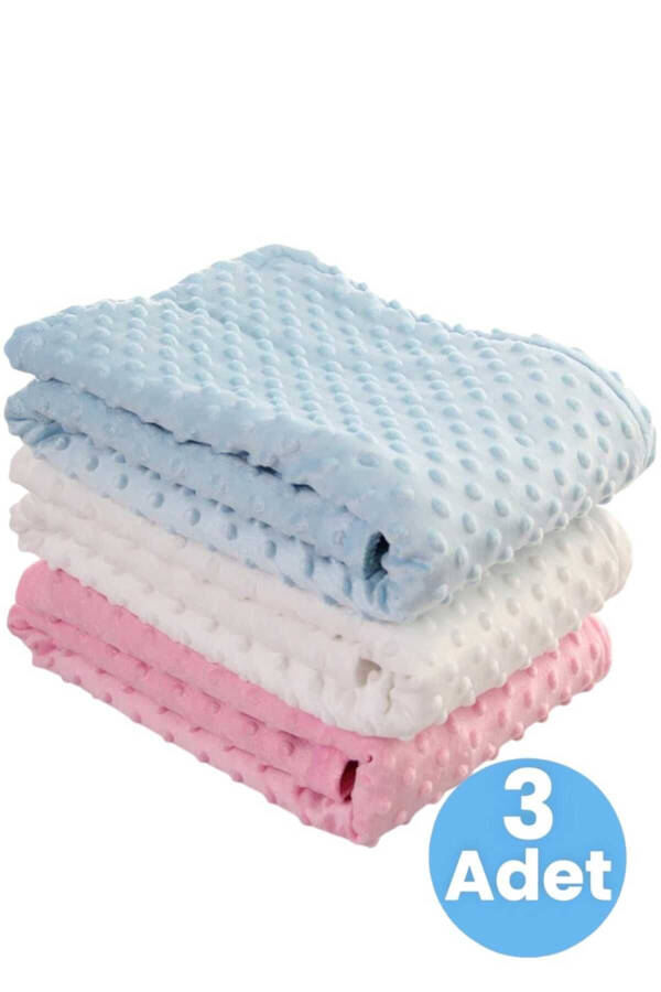Baby Four Seasons Three Piece Chickpea Blanket 90x90 Cm - 7