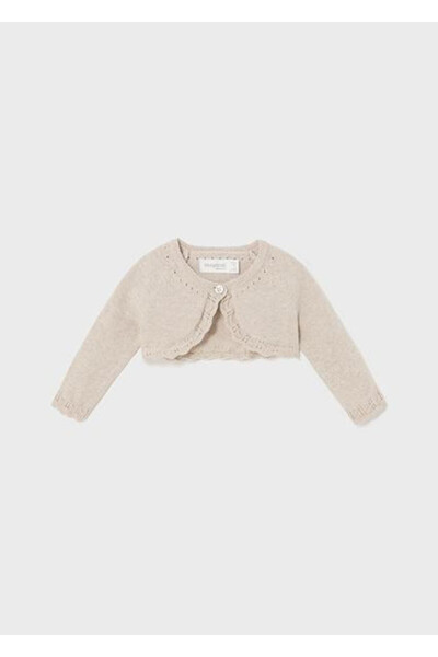 Baby Girl Beige Knit Cardigan 00318-084 - 2