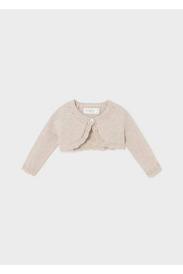 Baby Girl Beige Knit Cardigan 00318-084 - 2