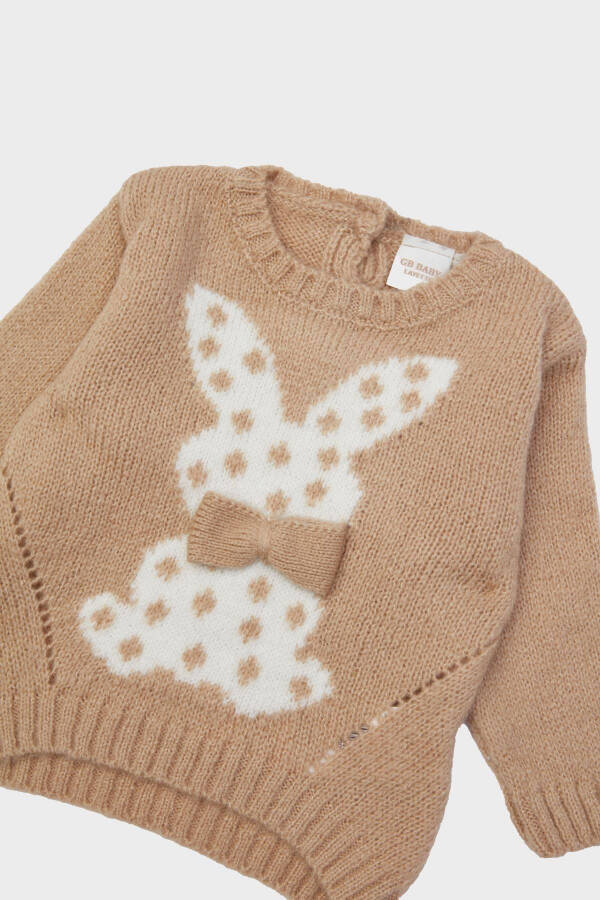 Baby Girl Beige Sweater 23FW0LT7401 - 3