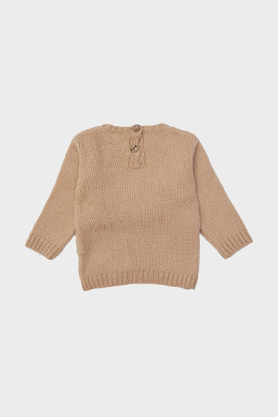 Baby Girl Beige Sweater 23FW0LT7401 - LAYETTE (1)