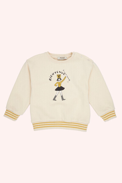 Baby Girl Beige Sweatshirt - PANÇO