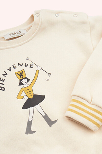 Baby Girl Beige Sweatshirt - 3