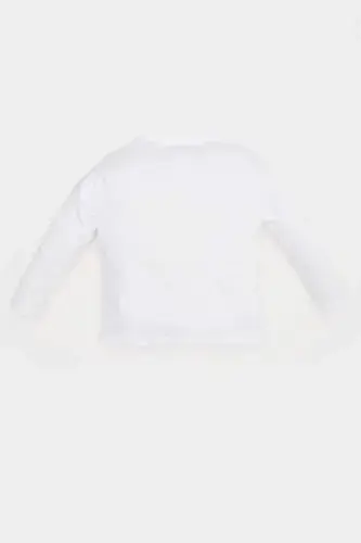 Baby Girl Bicycle Collar Basic Plain Long Sleeve T-Shirt - 3