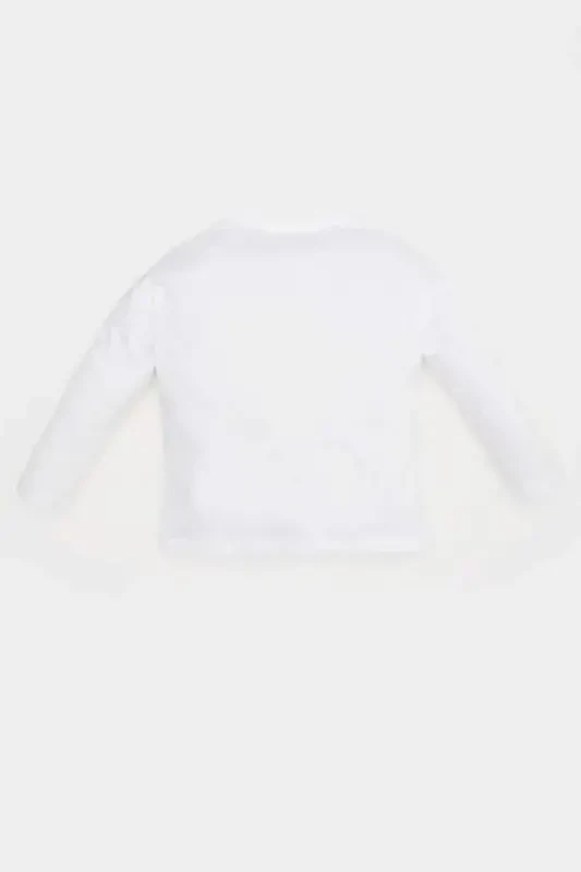 Baby Girl Bicycle Collar Basic Plain Long Sleeve T-Shirt - 3