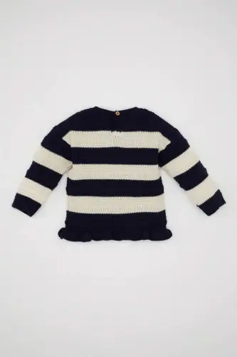 Baby Girl Bicycle Neck Striped Sweater C8088A524AU - 4