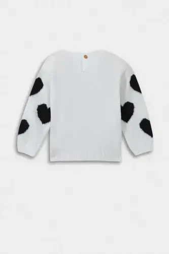 Baby Girl Bike Neck Heart Patterned Sweater C8095a5bg744mc - 4