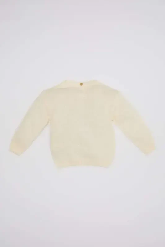 Baby Girl Bike Neck Patterned Sweater C8418A524WN - 5