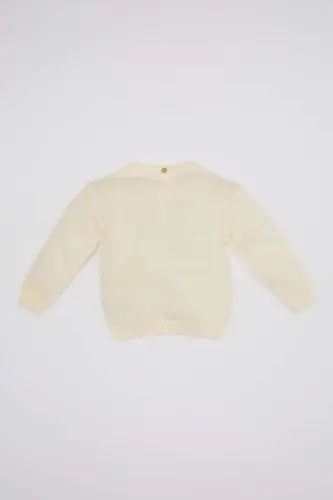 Baby Girl Bike Neck Patterned Sweater C8418A524WN - 5