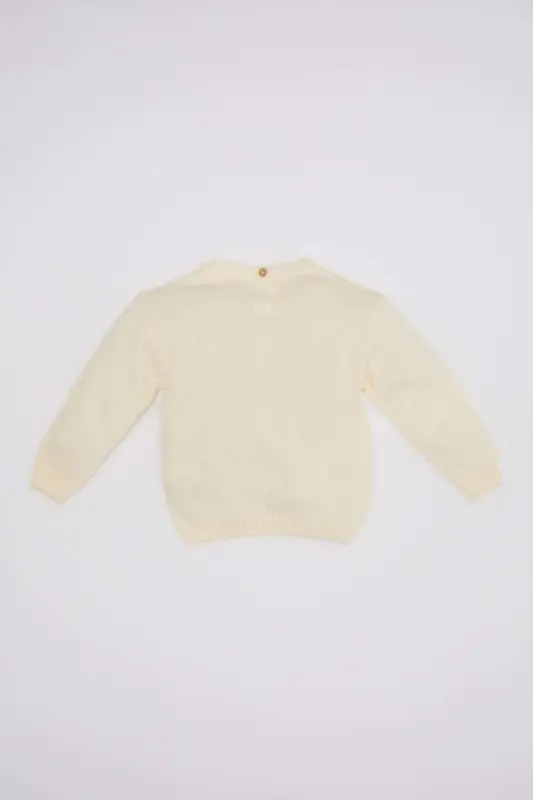 Baby Girl Bike Neck Patterned Sweater C8418A524WN - 5
