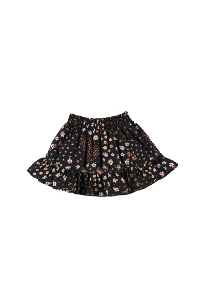 Baby Girl Black Patterned Skirt - 7