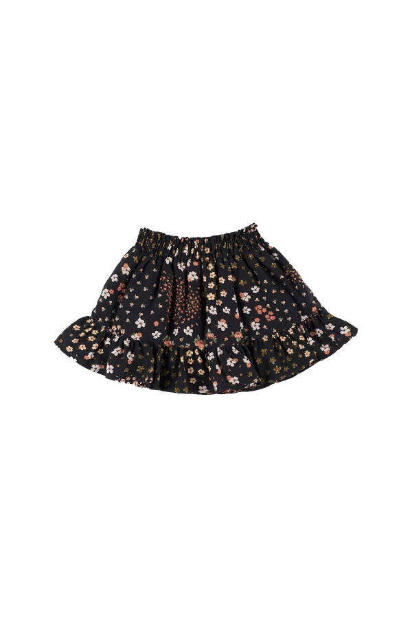 Baby Girl Black Patterned Skirt - 7