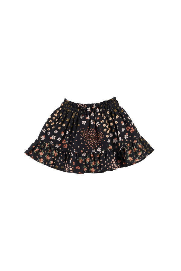 Baby Girl Black Patterned Skirt - 8