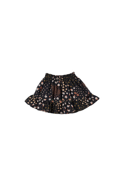 Baby Girl Black Patterned Skirt - 4