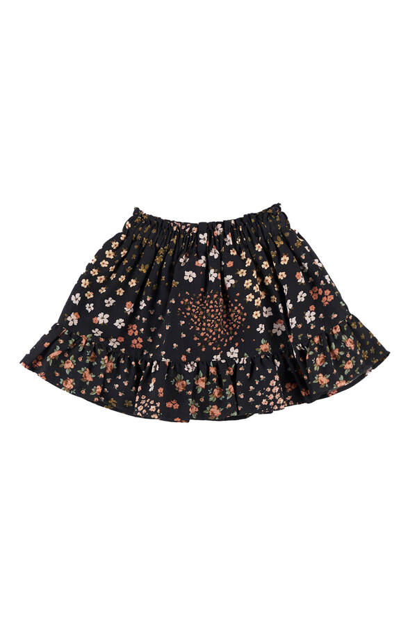 Baby Girl Black Patterned Skirt - 2