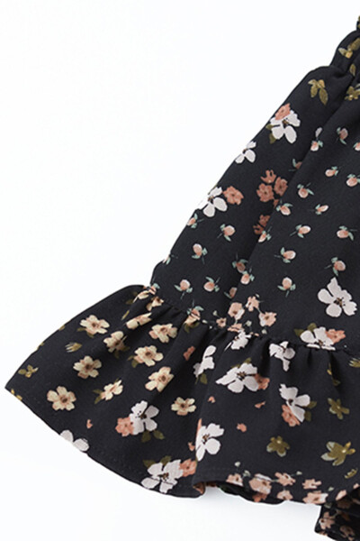 Baby Girl Black Patterned Skirt - 3