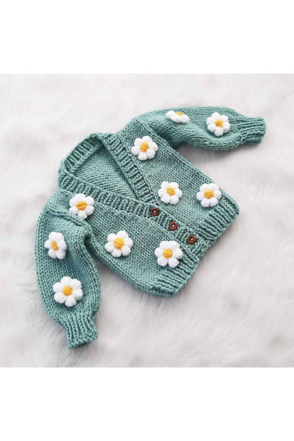 Baby Girl Blue Floral Cardigan - 1