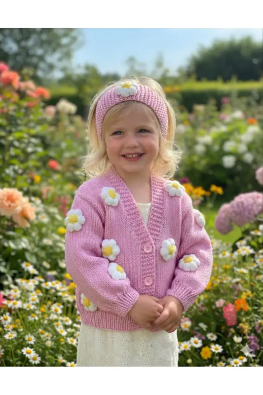 Baby Girl Cardigan - EL ÖRGÜSÜ CİCİ BEBE